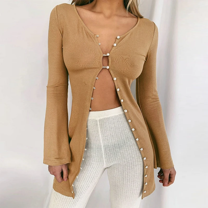 

Пальто женское трикотажное однотонное, на пуговицах, с круглым вырезом