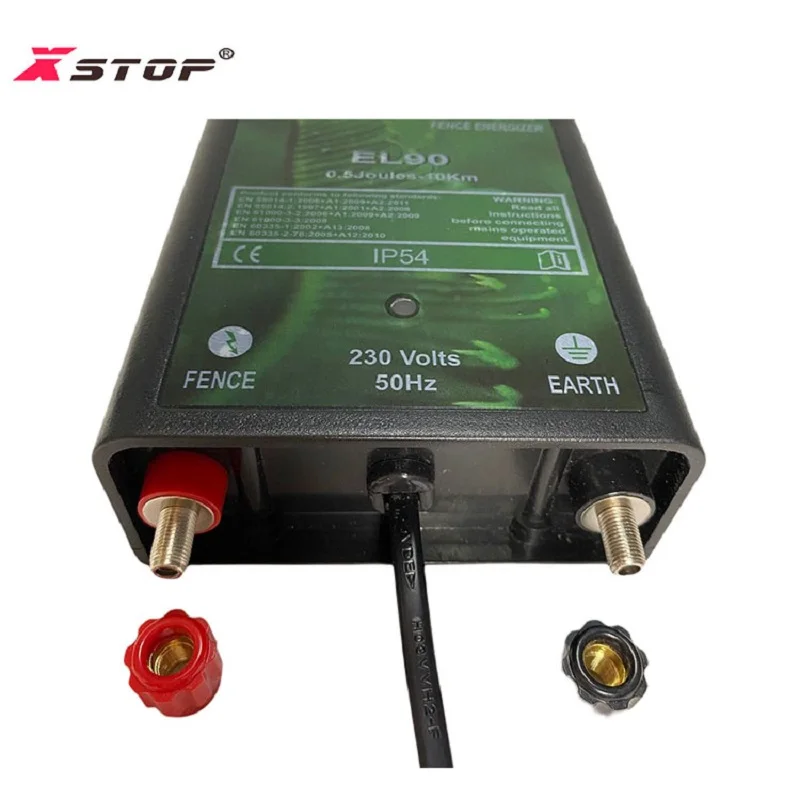 230V Main Power 0.6 Joules Electronic Fence Energizer EL90 + Earth Stake DC001 | Fencing Trellis & Gates