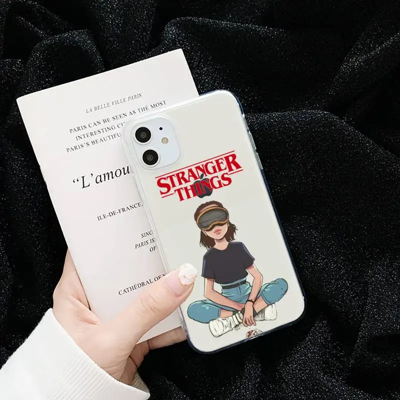 

Stranger things Montauk TV Phone Case Transparent for iPhone 6 7 8 11 12 s mini pro X XS XR MAX Plus cover funda shell