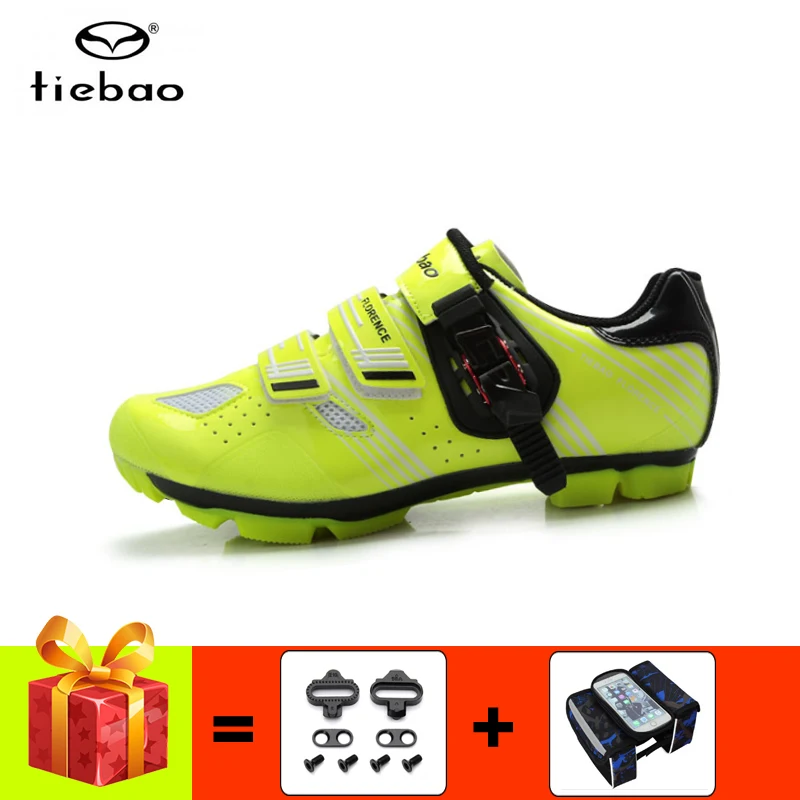 

Tiebao Mountain Bike Shoes Men Sapatilha Ciclismo Mtb Cycling Sneakers Add Cleats Riding Bicycle Shoes Self-Locking Breathable