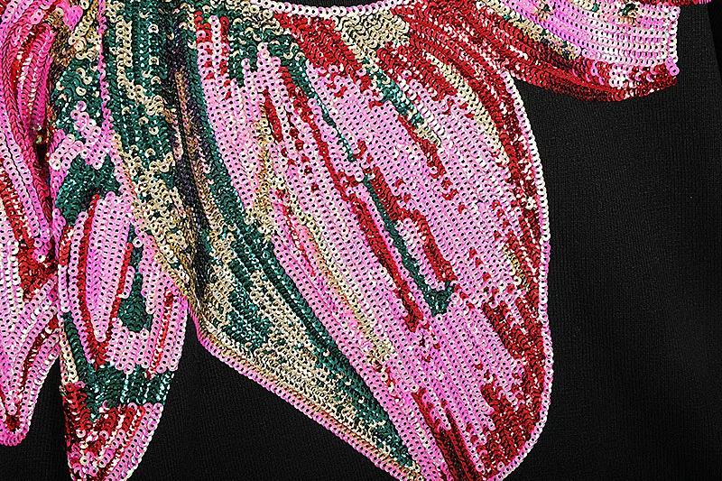 Женский спортивный костюм с блестками Свободный вязаный свитер длинным рукавом