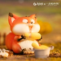 fox doll eats all over the world sesame series trendy christmas gift desktop decoration kawaii toy blind random box