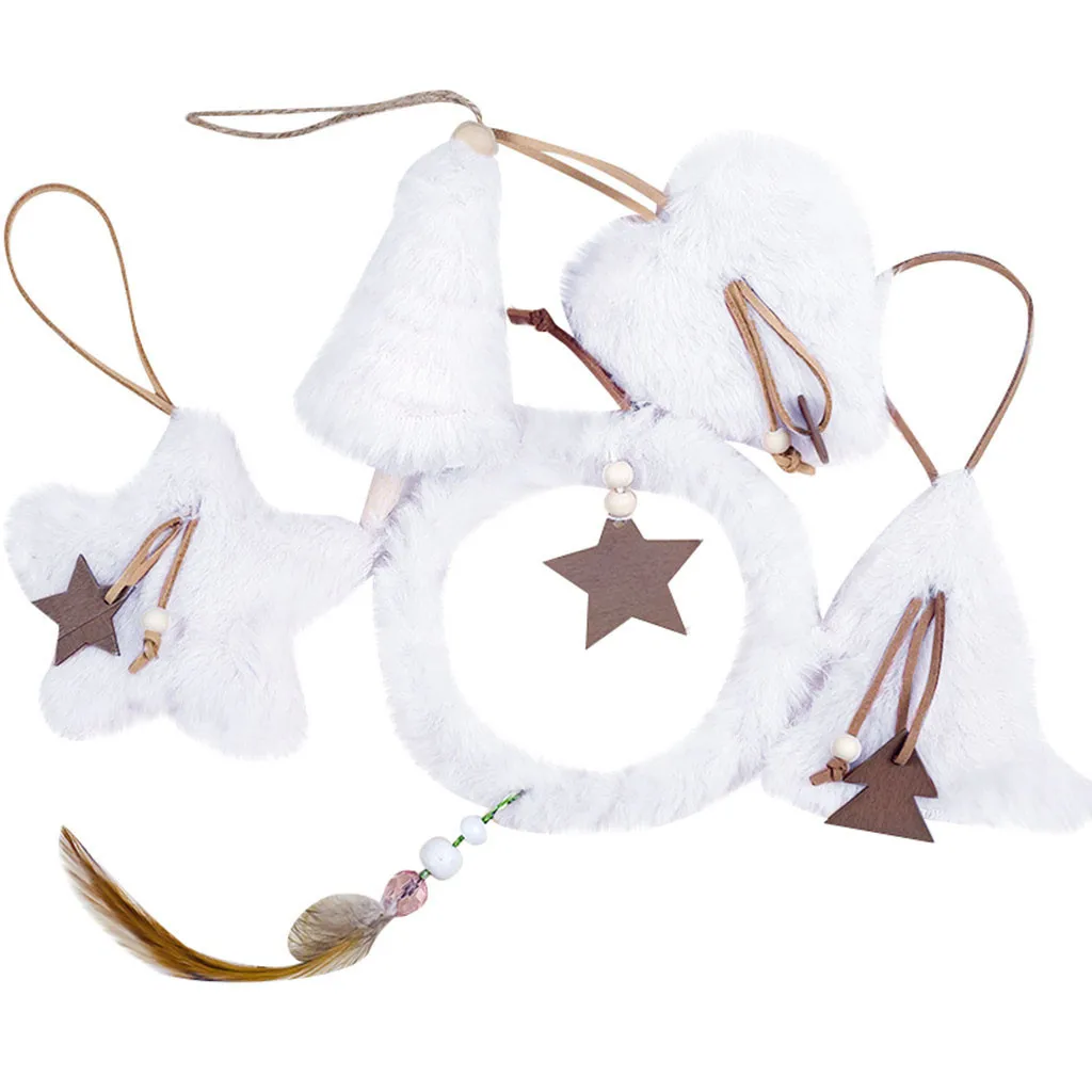 5 шт./компл. креативная плюшевая подвесная подвеска на рождественскую елку