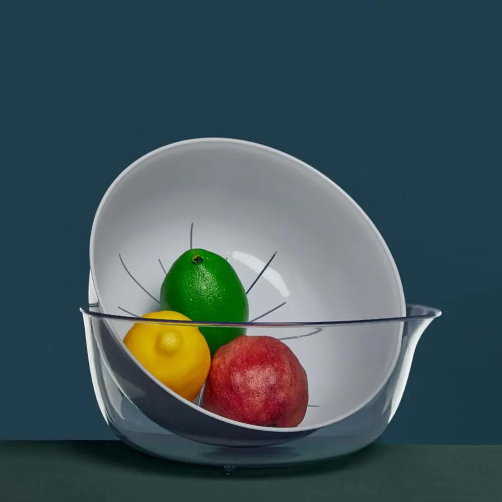 

Двухслойная утолщенная разделительная конструкция, сливная корзина для овощей, кухонные принадлежности, двухслойная утолщенная корзина б...