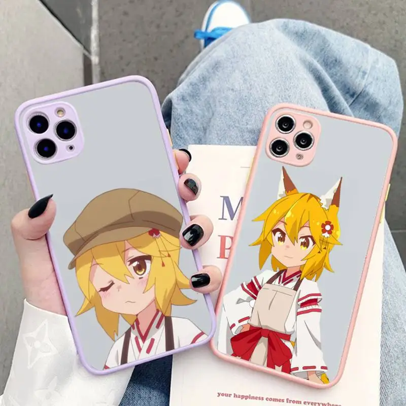 

The Helpful Fox Senko San Phone Case for iPhone X XR XS 7 8 Plus 11 12 13 pro MAX 13mini Translucent Matte Shockproof Case