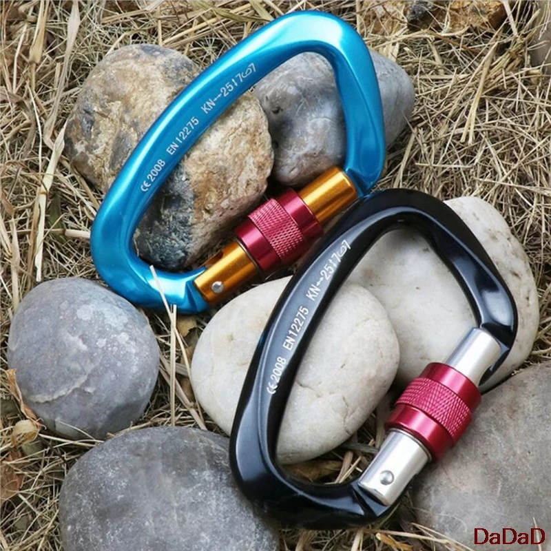 

Outdoor Rock Climbing Safety Buckle 25kN screw lock Carabiner Hook Master climbing carabiner Professional Climbing accessories