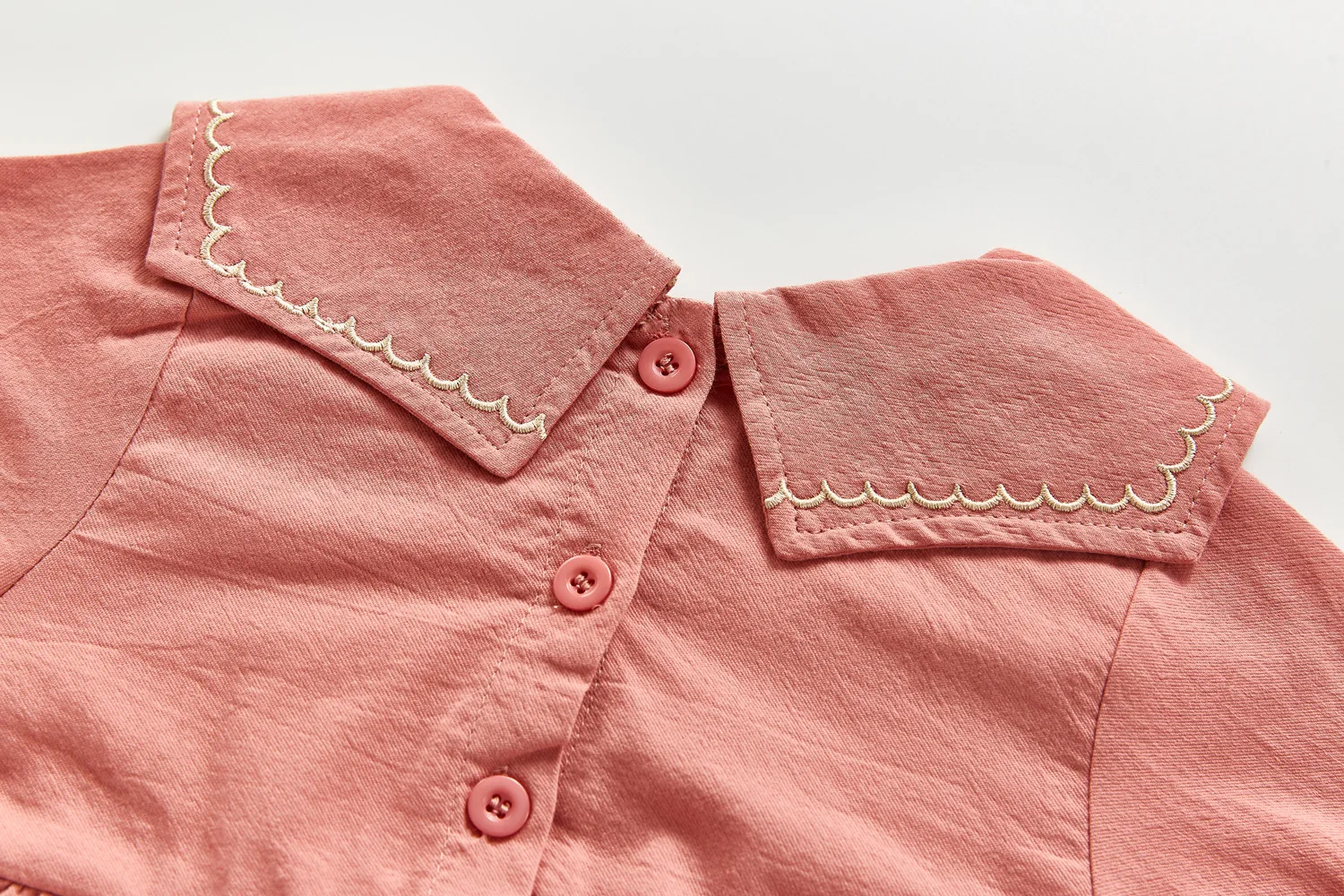 

Spring new girls Bodysuits embroidered navy collar long-sleeved clothes baby girl Bodysuits