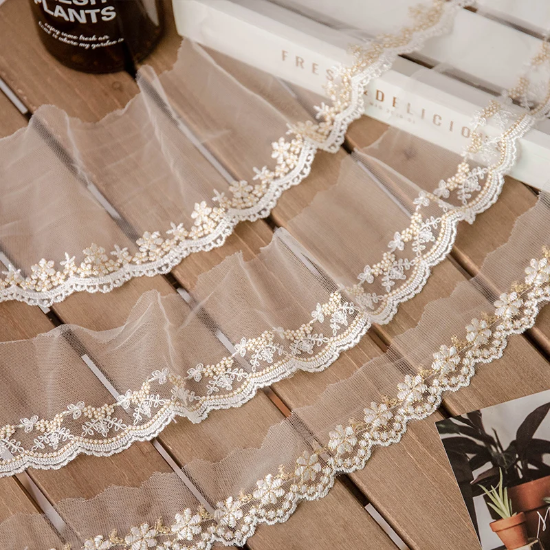 2020 Высококачественная белая кружевная ткань, кружево, таймер, 5 ярдов/лот для шитья, аксессуары и рукоделия, рукоделие, Новинка