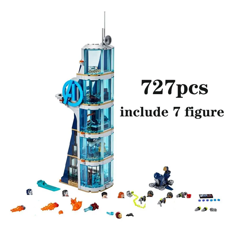 

New Classic Movie Superhero Building Headquarters Model Set Building Blocks Assembled Toys Children's Birthday Gift Boy Girl