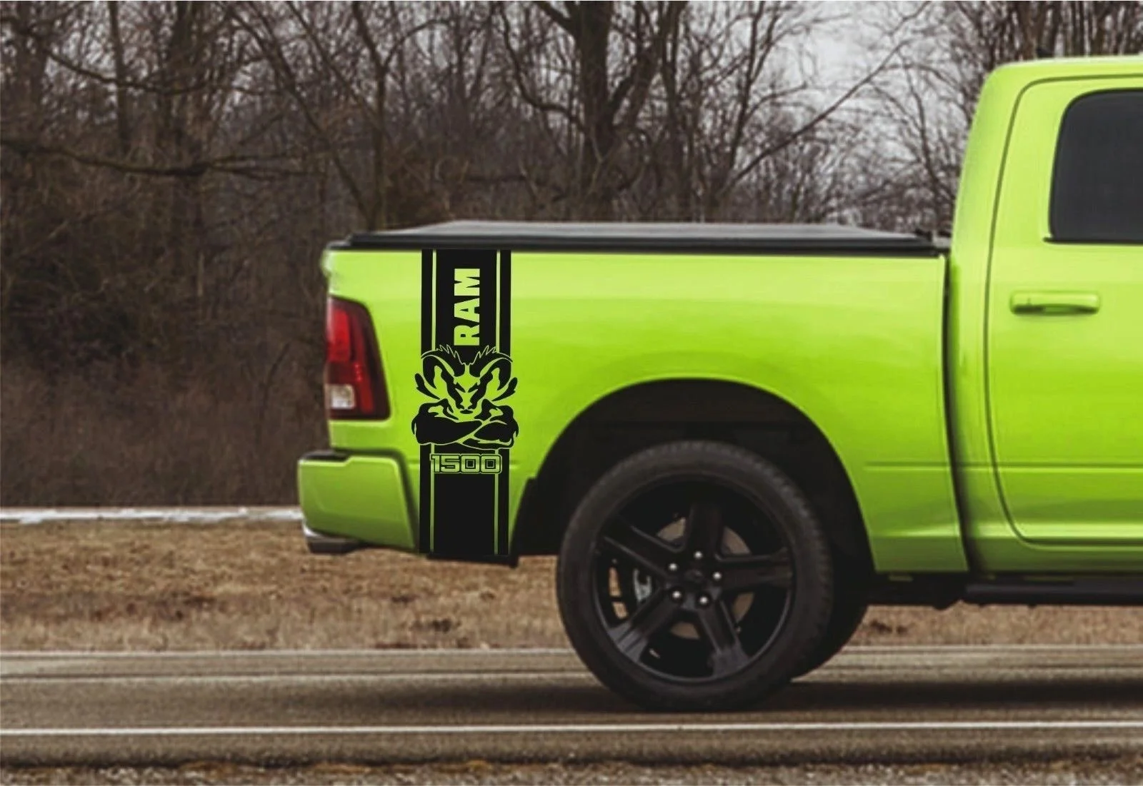 Для 1 компл./2 шт DODGE ram 1500 2x наклейки на кровать крыло виниловые графические наклейки логотип