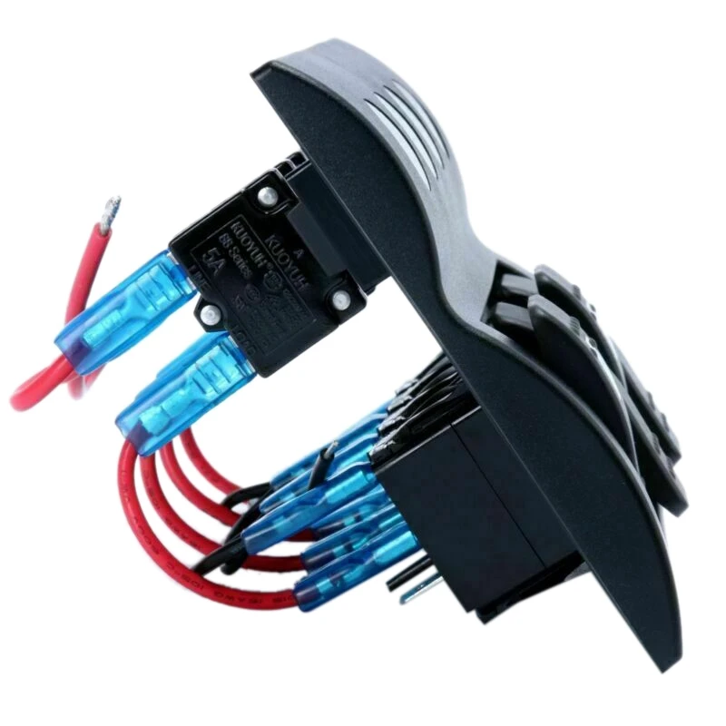 4 банда кулисный переключатель панель с синий светодиодный индикатор для лодки