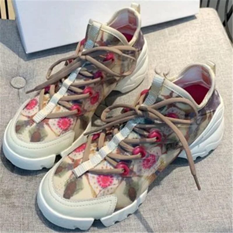 Обувь на платформе; женская обувь с принтом; Zapatos De Mujer на плоской подошве; ботинки с массивным каблуком и шнуровкой; кроссовки с круглым носком; женский спортивный для бега; Лидер продаж - Цвет: AS SHOW