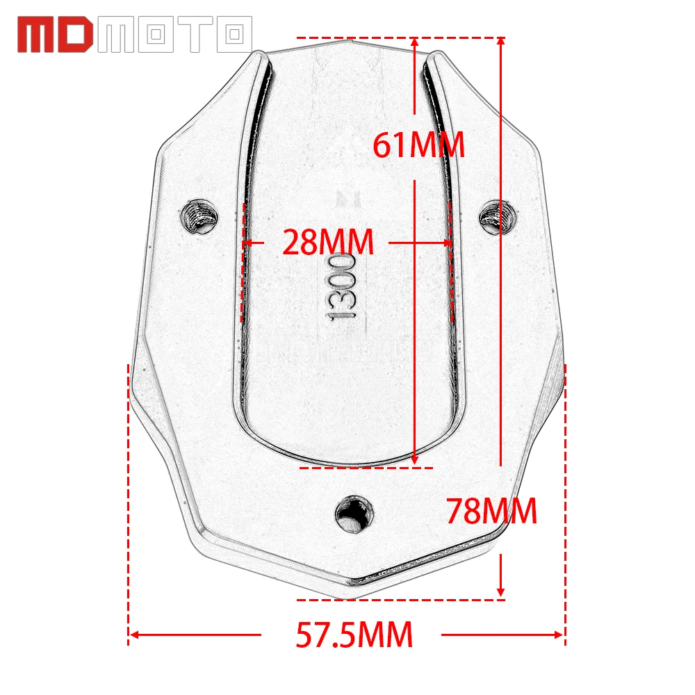 

New For YAMAHA FJR1300 FJR 1300 2001 - 2015 2016 2017 2018 2019 2020 Motorcycle CNC Kickstand Sidestand Enlarge Plate Pad