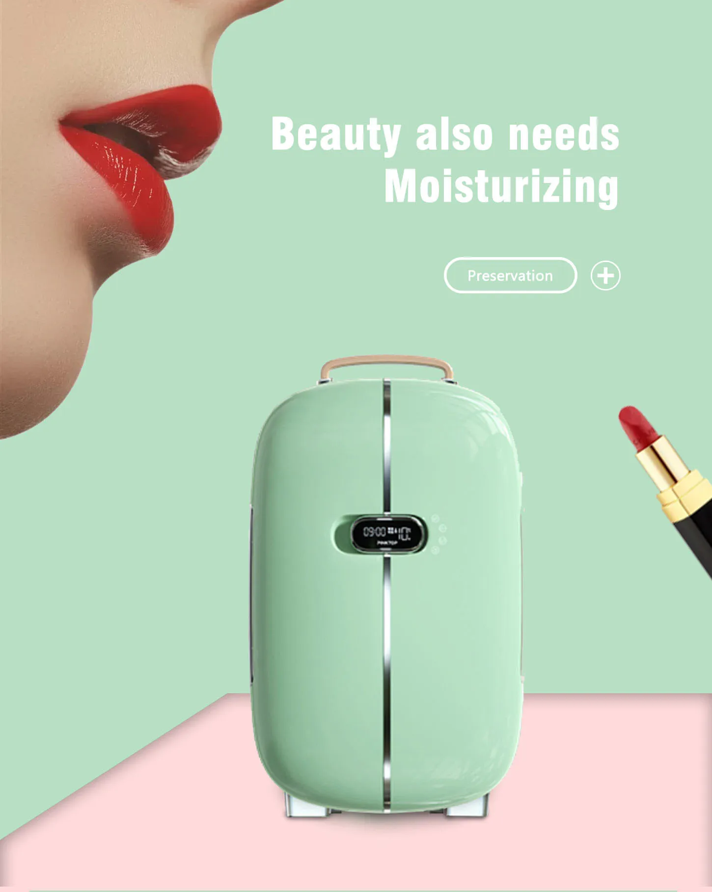 SUSWEETLIFE 100-240V Professional Beauty Refrigerator Skin Care Cosmetics Small intelligent preservation 12L |