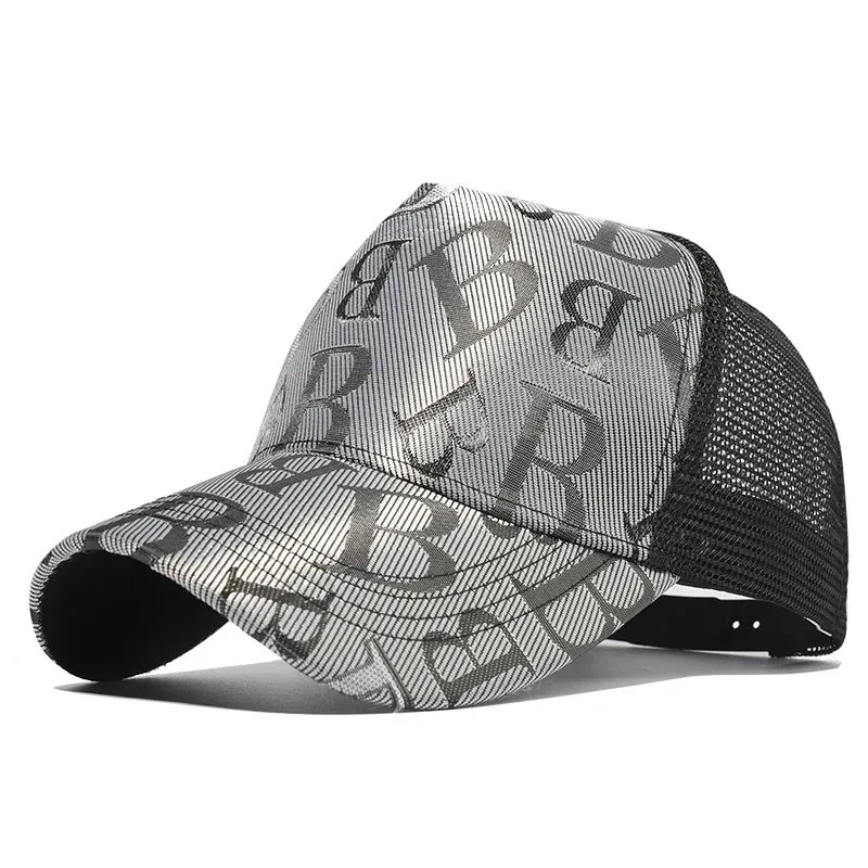 

Men's Baseball Cap For men Mesh Breathable Net Trucker Hat Summer Hat Snapback Luxury Printing Women's Hat Cotton BQM095