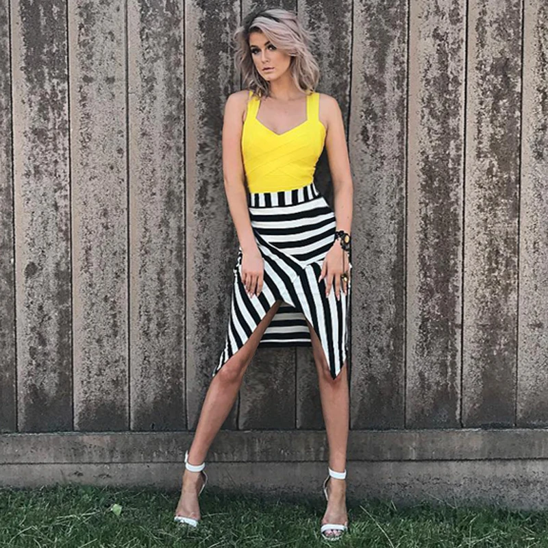 INDRESSME 2020 Новый женский летний модный сексуальный бандажный укороченный топ
