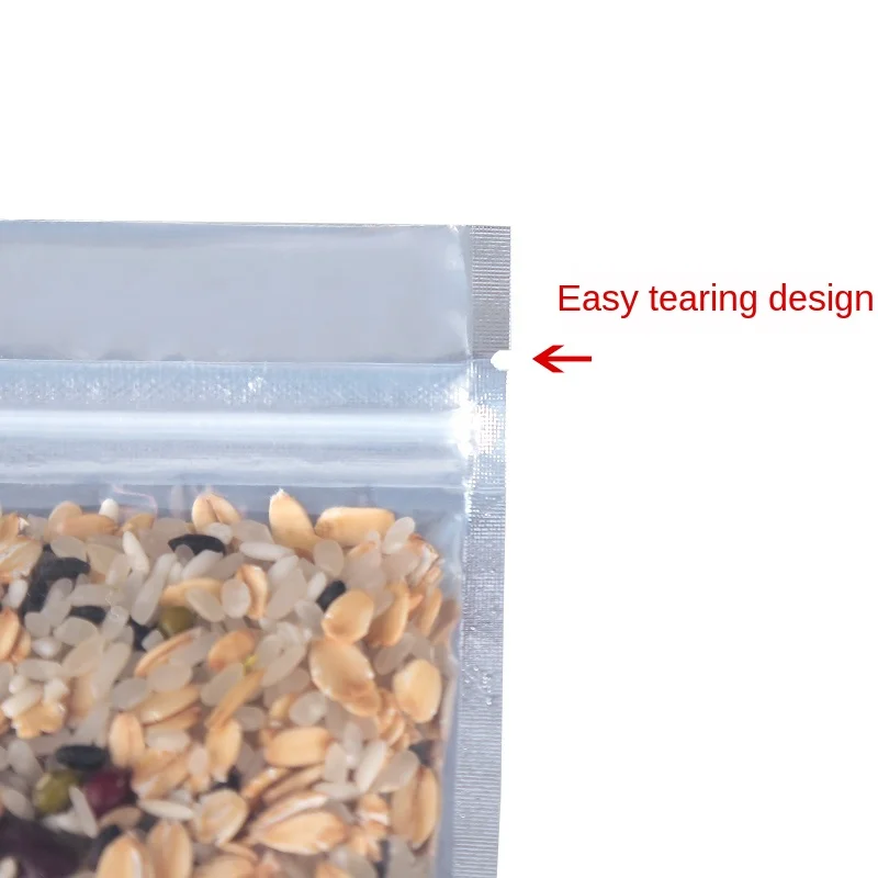 Прозрачный Алюминий Фольга Сумка стойка посылка сумочки серебристой расцветки