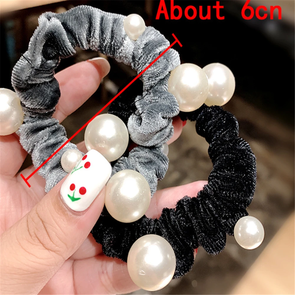 1 шт. жемчужные бархатные резинки для волос резинка женщин и девушек держатель