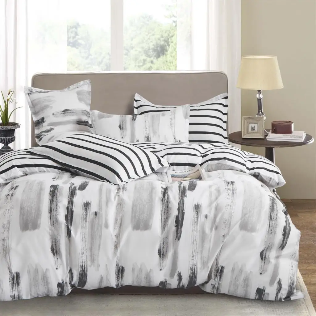 

Double Side Bedding Sets Abstract Geometric Home Textiles Quilt Cover Pillowcase 2/3pc Queen King Size Bedroom Decor