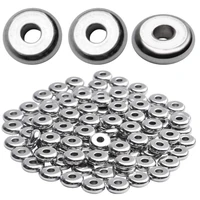 50pcs 4 5 6 8 10mm stainless steel charm spacer beads wheel bead flat round loose beads for jewelry making supplies accessories