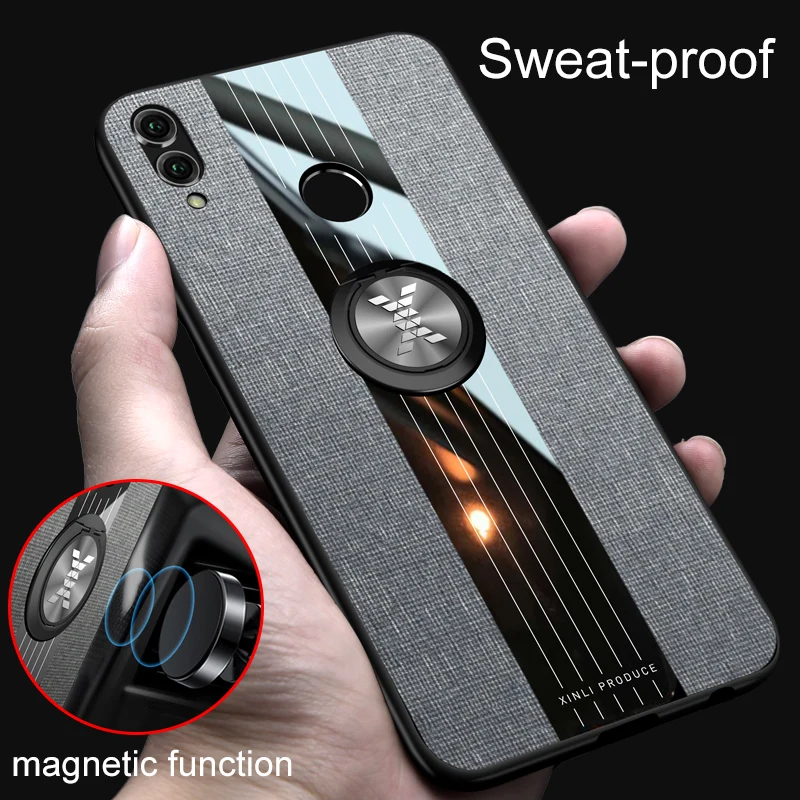 Магнитный держатель кольца кожаный чехол для телефона Huawei Honor 6X 7X 8X 9X Note 10 V10 V20 20 Nova