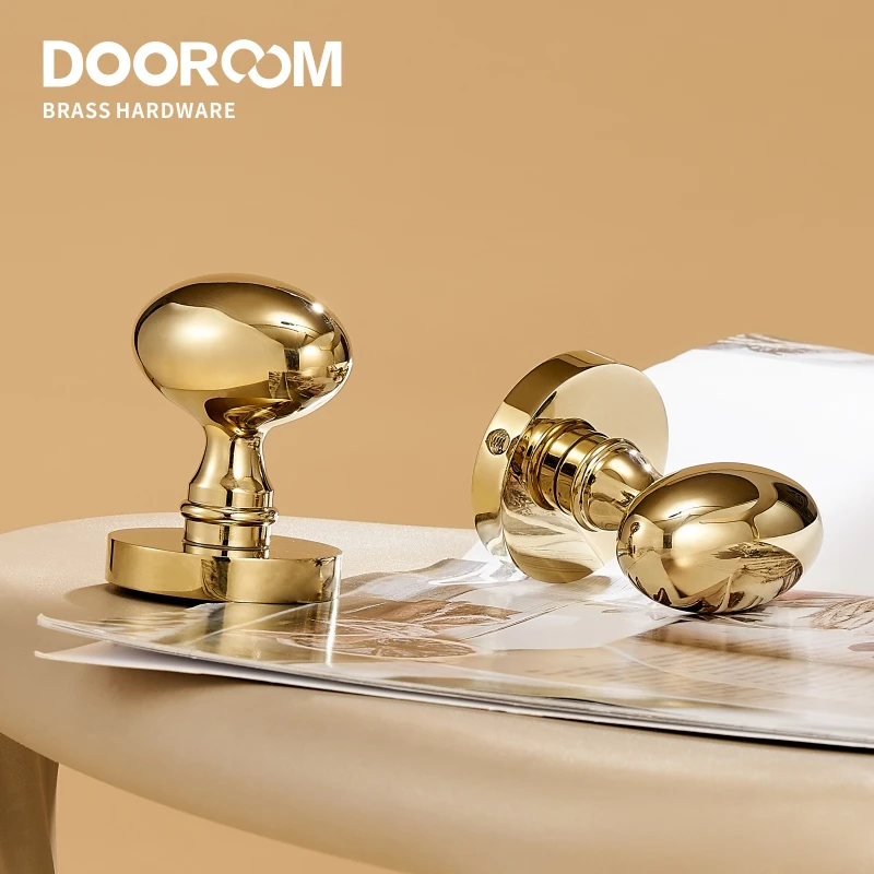 Dooroom латунный дверной замок набор современный Блестящий PVD золотой интерьер