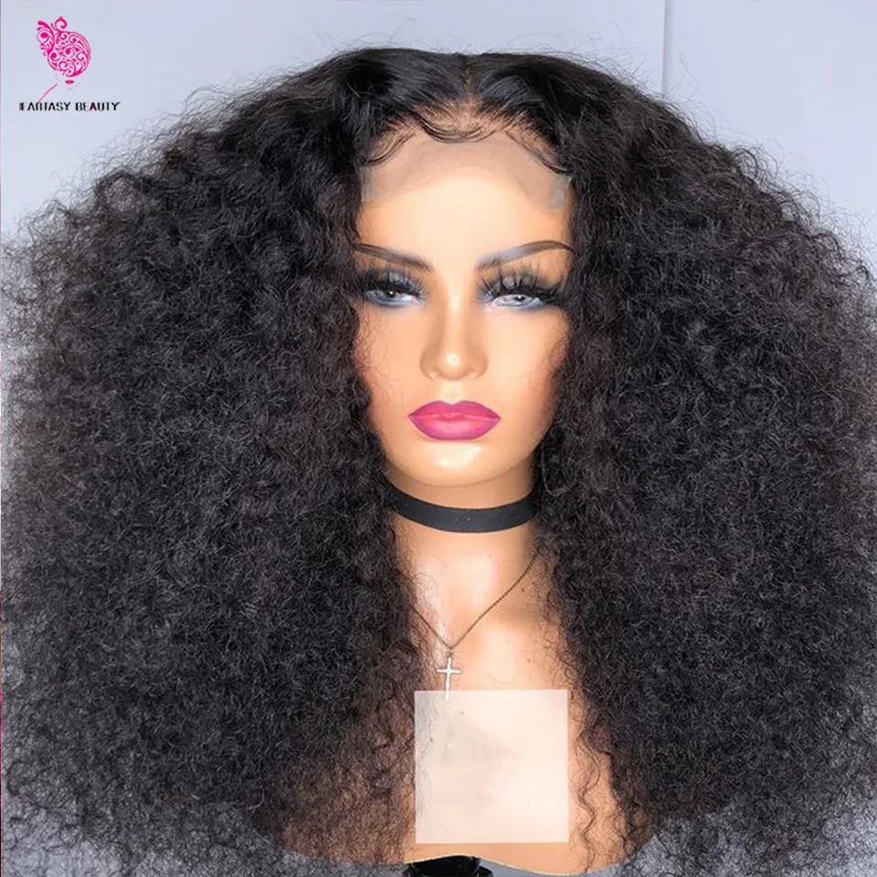 

Synthetic Lace Front Wigs for Black Women Heavy Density Afro Kinky Curly Synthetic Lace Wig Cosplay Wigs Heat Resistant