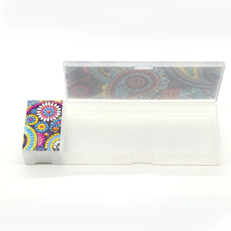 Diy Mandala Special Shaped Diamond Painting Pencil Case Stationery Box 2 Grids Embroidery 3Hz8 | Дом и сад