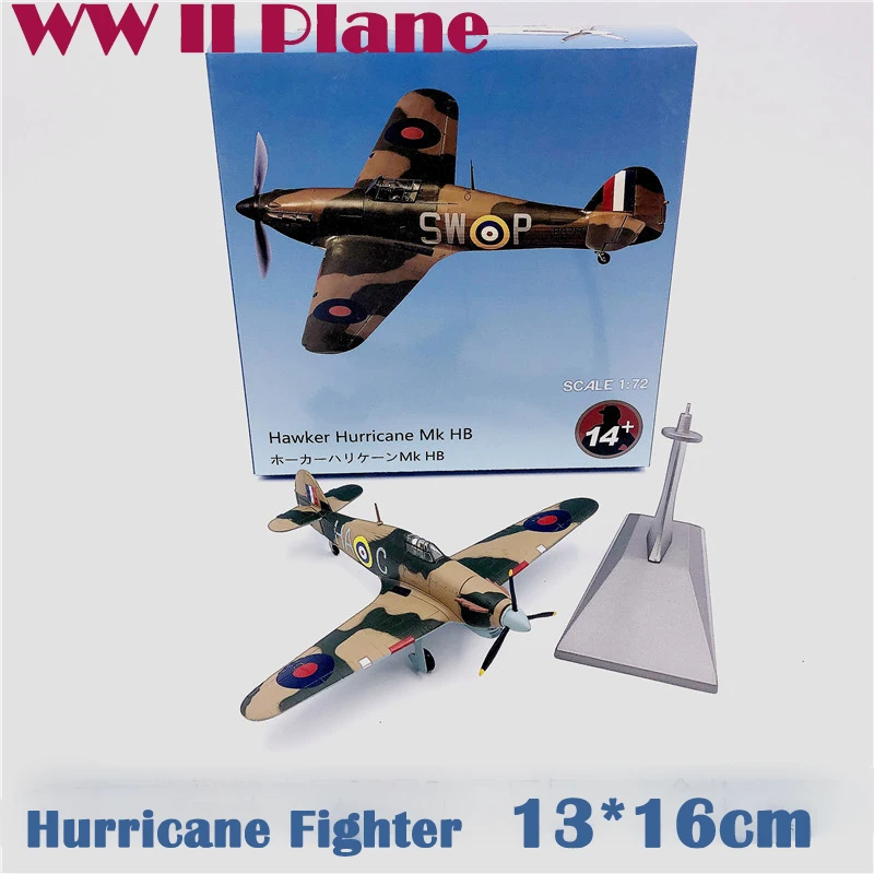 1/72 WW2 самолет фашистская Германия BF-109 истребитель литья под давлением пластиковая модель Коллекция военных энтузиастов подарок на день рождения для мальчика - Цвет: Hurricane with box