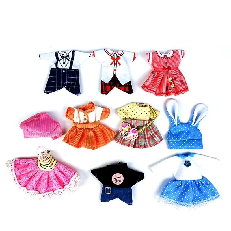 

1 Set 1/12 Doll Clothes For 16-17cm Doll Fashion Dress Skirt Outfit General Dress For Girl Toy Accessories Gift