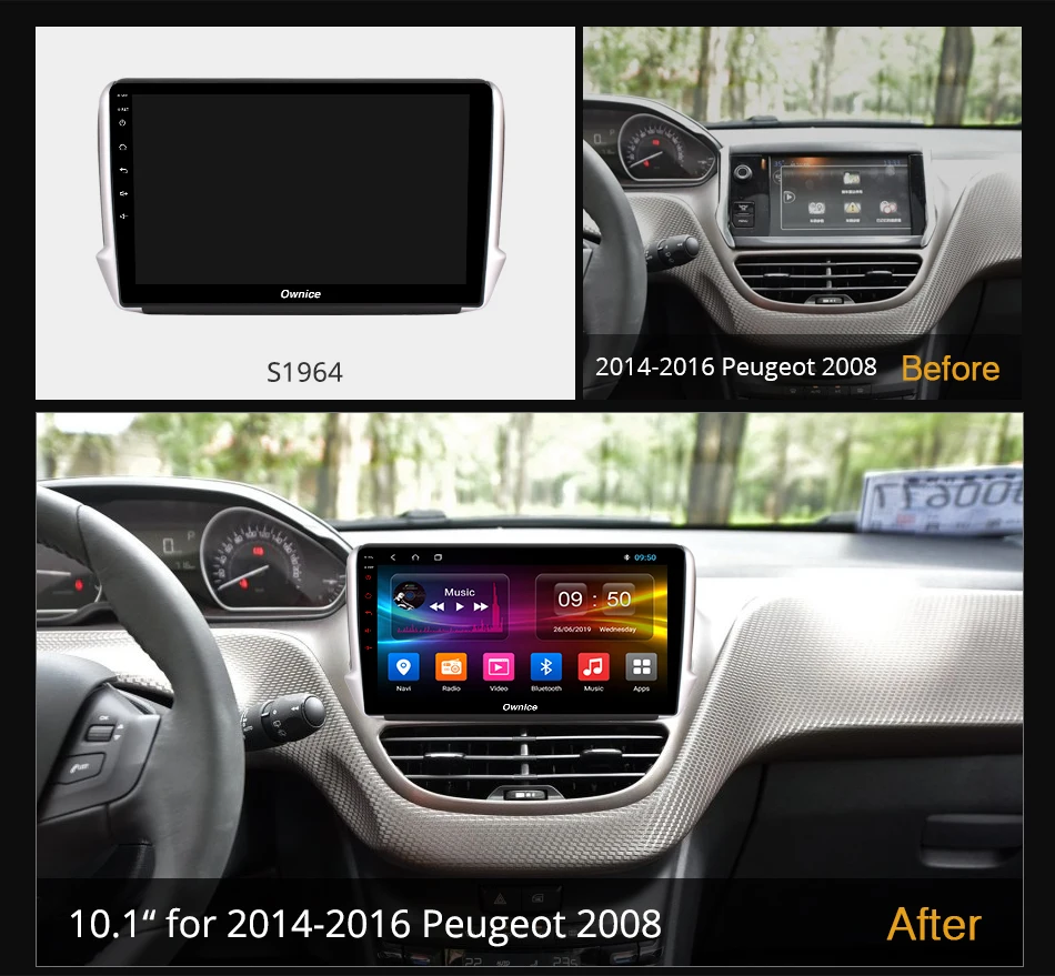 6 + 128G Ownice Android 10 0 автомобильный DVD GPS радио плеер для 2014 2016 Peugeot 2008 DSP 4G LTE SPDIF