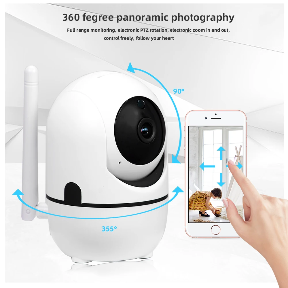 

Mini Baby Monitor IP Camera Auto Tracking HD 1080p Indoor Home Wireless Wifi Camera Security Surveillance CCTV Camera