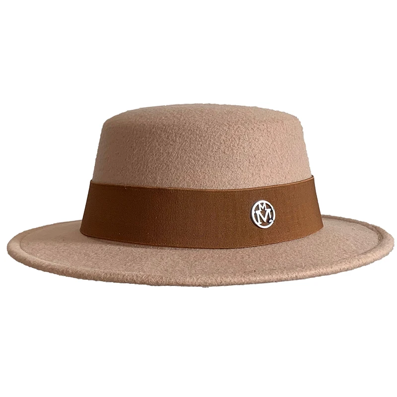 

Шляпа Федора женская с плоским верхом, однотонная шапка из искусственной шерсти в стиле джаз, элегантная британская шляпа с широкими полями, s-образные котелки