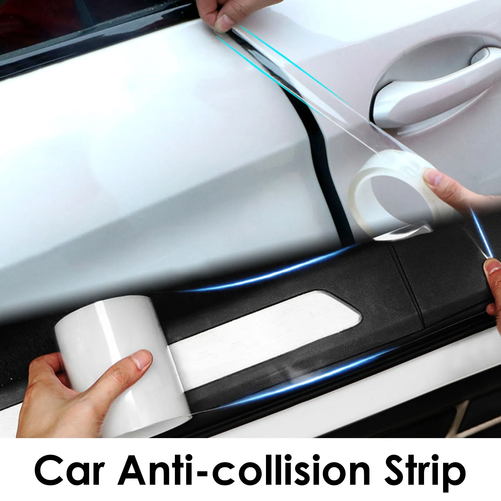 

Car Door Sill Protector Transparent Car Anti-collision Strip Invisible transparent door bumper Nano glue high quality Dropship