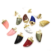 personality stone gem agate quartz turquoise small knife pendant handmade craft diy necklace bracelet earrings jewelry gift make