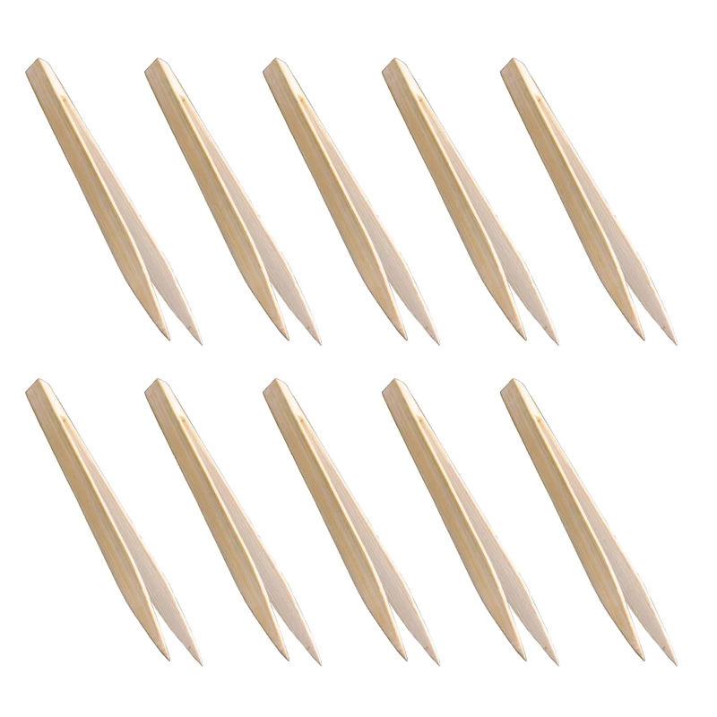 

10pcs/lot Bamboo Food Tongs Kitchen Utensils Buffet Cooking Tools Anti Heat Bread Clip Pastry Clamp Barbecue Kitchen Tongs