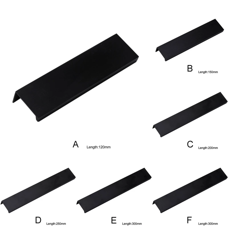 

1pcs Hidden Cabinet Handles Zinc Alloy Kitchen Cupboard Pulls Drawer Knobs Bedroom Door Furniture Handle Hardware Hot