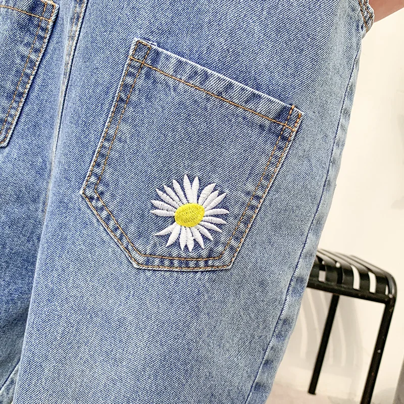 Детский Повседневный джинсовый комбинезон для девочек одежда детей 6 8 10 12 14