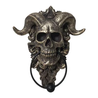 modern art door ring hell demon horned skull hanging door knocker heavy duty gothic doorknocker perfect home decoration knocker