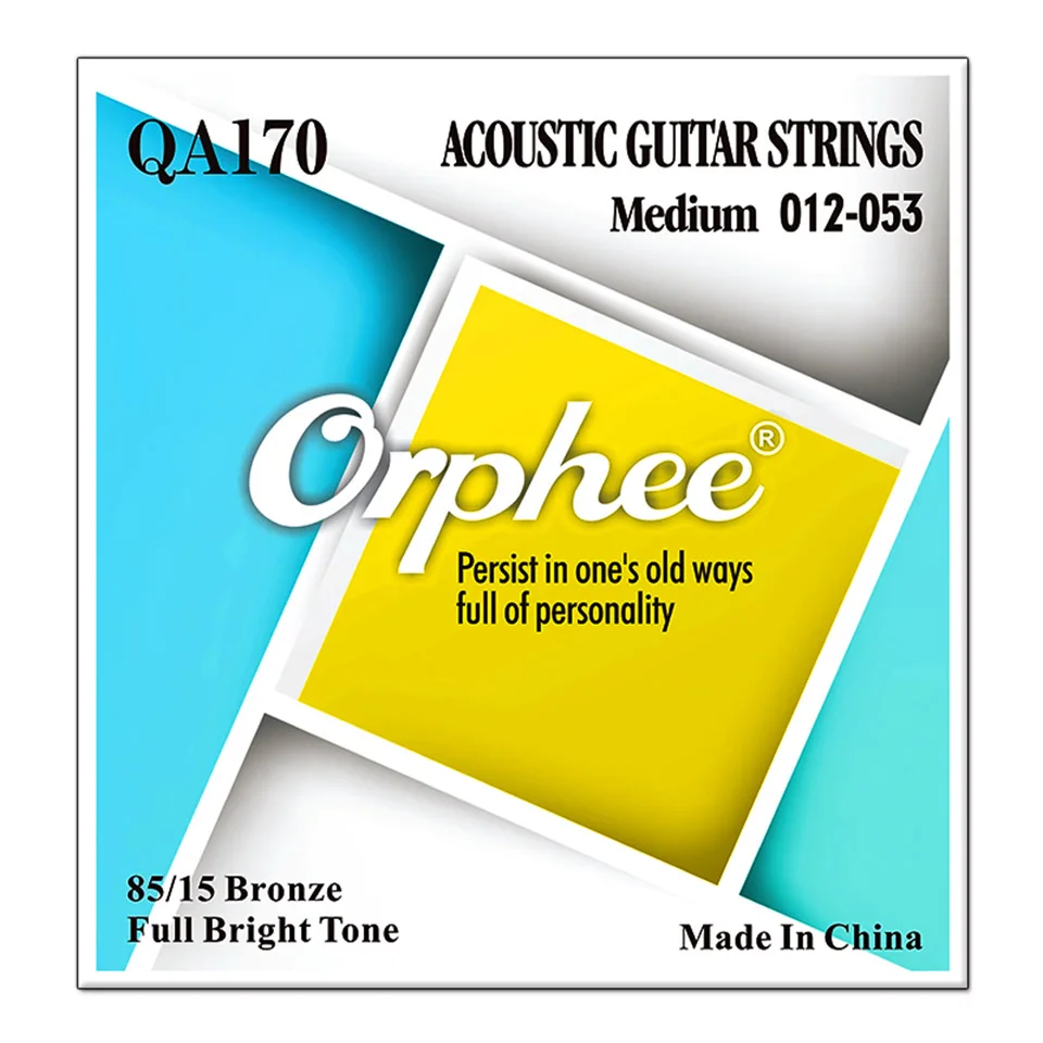 Струны Orphee для акустической гитары средние суперлегкие сверхлегкие 85/15