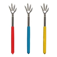 telescopic claw shaped back scratcher durable stainless steel itchy back scratcher with anti slip handle massager tool