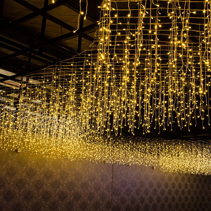 4 м Рождественский наружный светодиодный светильник Гирлянда для занавесок в