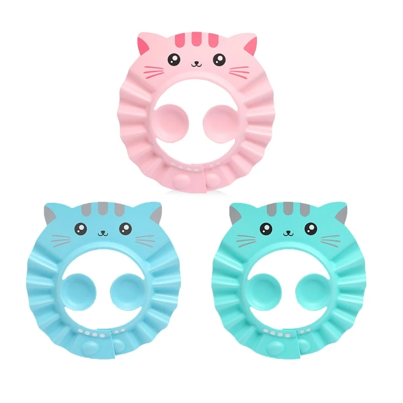 

K5DD Shower Cartoon Kitty Hat for Bathing Hair Washing Interactive Bath Shower Toy Education Water Toy for Baby Bathtub