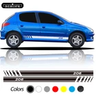 Виниловая наклейка на боковую дверь автомобиля для Peugeot 206, 2 шт.