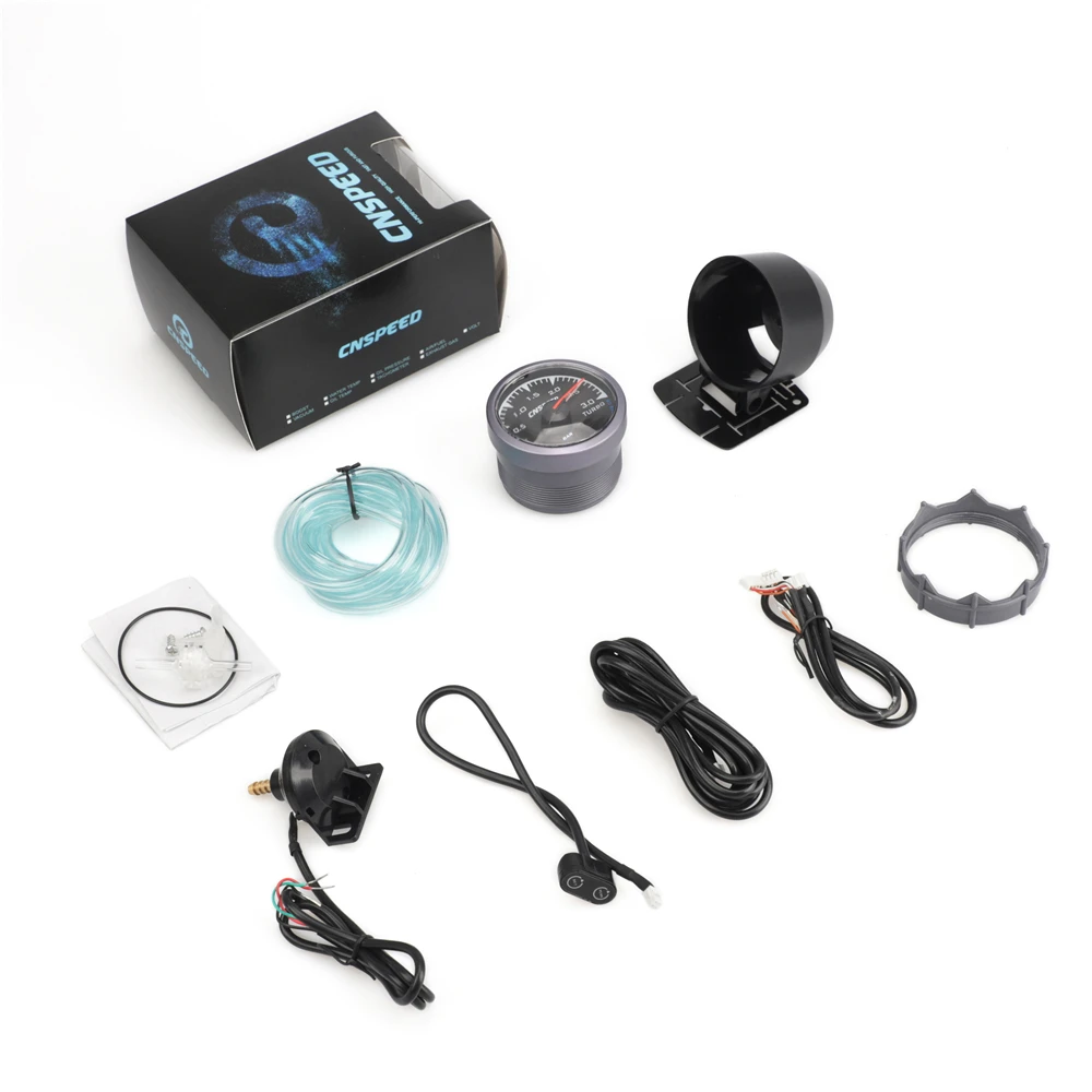 CNSPEED 0~ 3 бар 7 цветов светодиодный 12 В гоночный автомобиль турбо Boost Gauge Meter для Honda Авто измерительное устройство для автомобиля с датчиком POD Универсальный