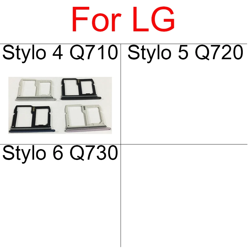 

Sim Card Tray Holder For LG Stylo 4 Q710 Stylo 5 Q720 Stylo 6 Q730 Micro SD Reader Sim Card Slot Repair Flex Cable Parts