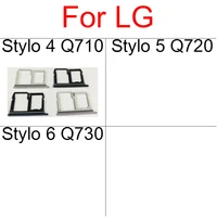sim card tray holder for lg stylo 4 q7 q610 q710 stylo 5 q720 stylo 6 q730 micro sd reader sim card slot repair parts