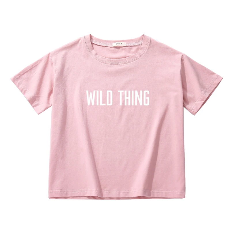 Женская футболка с надписью wild thing забавная короткая из 100% хлопка 2020 | одежда