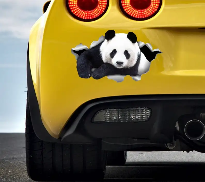 

Panda sticker Panda decal Panda bumper sticker Cute panda sticker Animal sticker Panda gift Auto decor sticker
