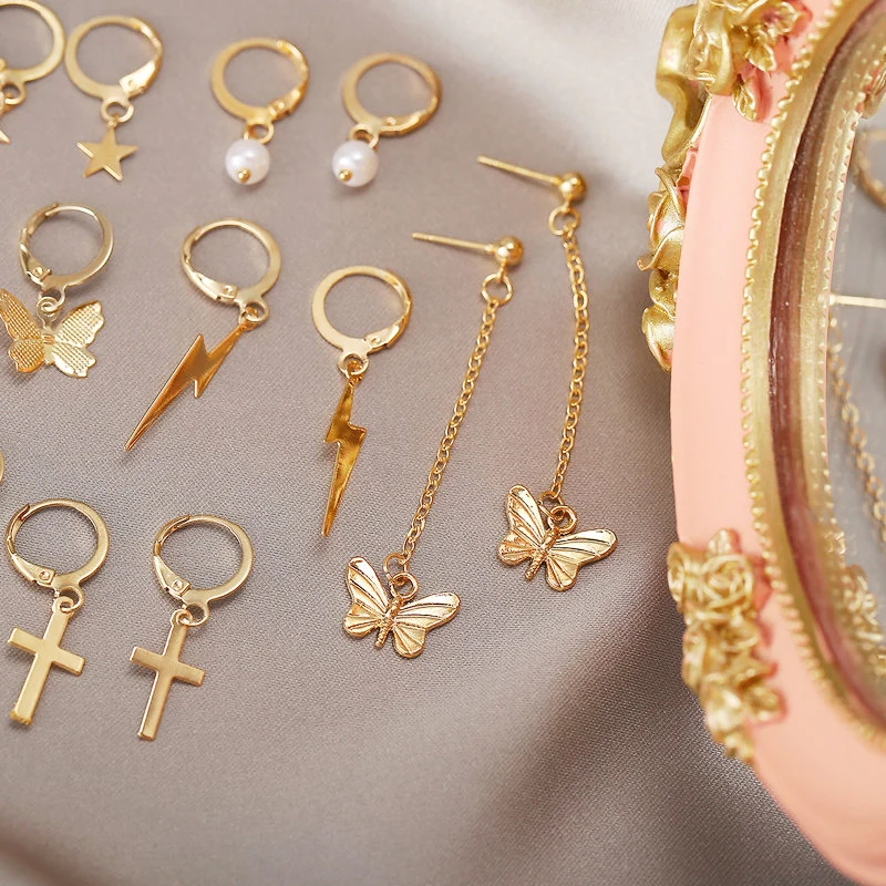 7 пар милые с открытыми пальцами и кристальной бабочкой изображением